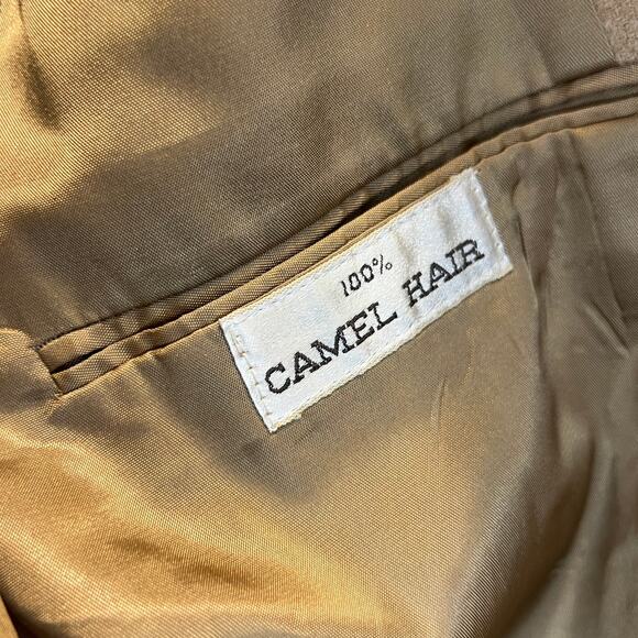 VTG PBM Philadelphia by Dilliard's Camel Hair Sports Coat Mens Sz 42R Tan Jacket - Picture 8 of 8